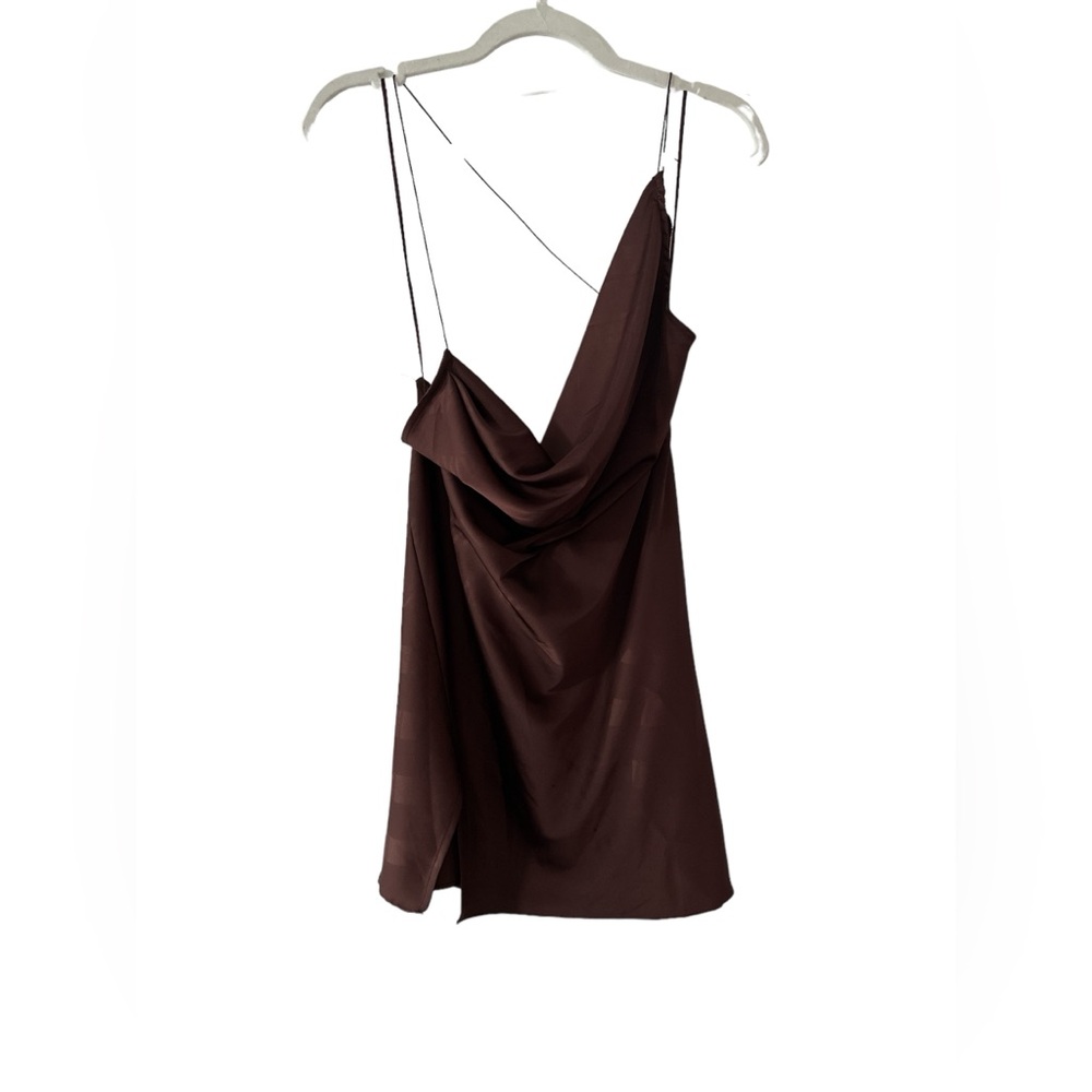Beige Botany Blackless Mini Slip Dress